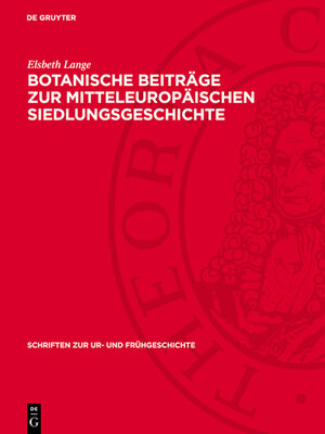 cover image of Botanische Beiträge zur mitteleuropäischen Siedlungsgeschichte